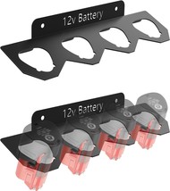 Metal Milwaukee M12 Battery Holder,Durable Battery Wall Mount, Patent Pending!!! - £29.14 GBP