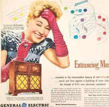 1946 General Electric Radio Hildegarde Advertisement Vintage Electronics... - $29.99