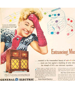 1946 General Electric Radio Hildegarde Advertisement Vintage Electronics... - $41.01 CAD
