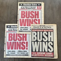 2 New York Post 1 Daily News BUSH WINS before he actually wins election ... - £23.17 GBP