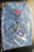 NBA Denver Nuggets Blue Button Up Dress Shirt Long Sleeve by Headmaster - £31.46 GBP