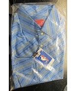 NBA Denver Nuggets Blue Button Up Dress Shirt Long Sleeve by Headmaster - £31.49 GBP