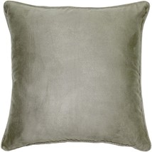 Sedona Microsuede Sage Gray Throw Pillow 20x20, with Polyfill Insert - £31.93 GBP