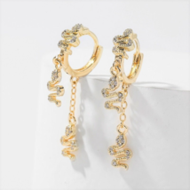 Snake Earrings, Asymmetrical Earrings, Cottagecore Earrings, Korean Earrings - £6.06 GBP