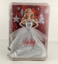 Barbie Signature 2021 Holiday Barbie Fashion Doll White Silver Gown Mattel New - £77.83 GBP