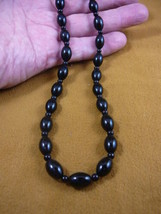 (v305-5) 18" long black onyx bead beads beaded Necklace fashion JEWELRY nice - $54.22