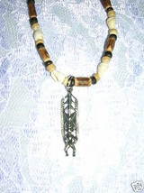 Hawaiian Aloha Tiki Kua God Of Protection Shell &amp; Coco Bead Surfer 16&quot; Necklace - £9.58 GBP