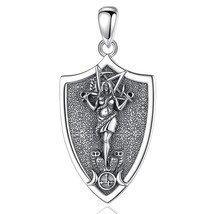 925 Sterling Silver Demon Lilith Amulet Necklace for Women Man Vintage Triple Mo - £28.22 GBP