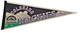 Wincraft Sports MLB Colorado Rockies Pennant Size 12 by 29 Vintage 1996 - £19.99 GBP