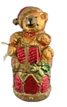 A Holiday Tradition Christmas Ornament Teddy Bear on Drum Hand Painted - $81.60 MXN