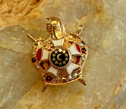 10K Yellow Gold Masonic Order of Demolay Lapel Pin 2.44g Fine Jewelry - £109.13 GBP