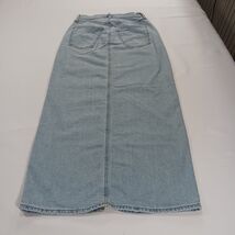 Universal Thread RN#17730 Women's Blue Front Slit Maxi Light Denim Skirt Size 2 image 2