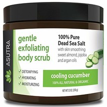 Best Organic Body Scrub Ultra Hydrating Moisturizing Pure Dead Sea Salt Smoother - £27.96 GBP
