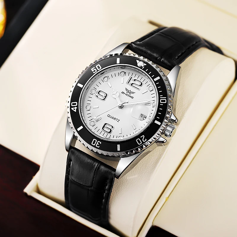 Ashion leather strap watch for men relogio masculino montre high quality calendar men s thumb200