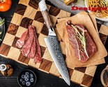 Damascus Knife Chef Butcher Cutting Slicing Tool Home Improvement Kitche... - £51.91 GBP