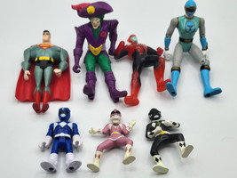 Super Heroes &amp; Power Rangers Action Figurines Toy Lot of 7 Assorted - £11.78 GBP