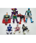 Super Heroes &amp; Power Rangers Action Figurines Toy Lot of 7 Assorted - £11.71 GBP