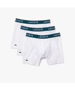 Lacoste Boxer Briefs Casual 3 Pack Cotton Stretch WHITE Men&#39;s 6H3420-51 ... - $22.00