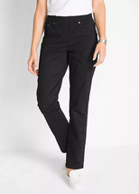 BON PRIX Black Pull On Trousers   UK 24  L30  PLUS Size    (fm25-28) - £19.21 GBP