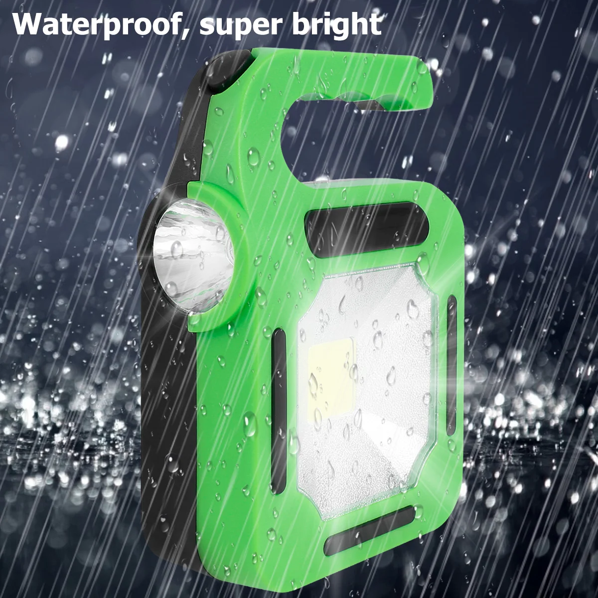COB Floodlight 1200mAh USB Rechargeable Solar LED Searchlight Work Flashlight - £19.10 GBP