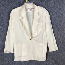 Evan Picone Sport Coat Jacket Women&#39;s Small 100% Rayon Adults White - €13,71 EUR