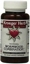 NEW Kroeger Herb Wormwood Combination Vegetarian Capsules 100 Count - £12.76 GBP