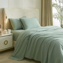 Full Size Sheet Sets Sage Green - 4 Piece Bed Sheets And Pillowcase Set For Full - £73.98 GBP