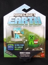 Minecraft Earth Boost Mini 2 pack Defending Alex Mining Creeper NEW - £7.52 GBP