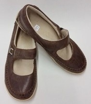Timberland Womens Shoes Flats Brown Leather Mary Janes Size US 5.5 EUR 36 - £30.81 GBP
