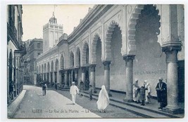 Alger La Rue de la Marine Postcard Algiers Algeria Algerie 1930&#39;s - £14.01 GBP