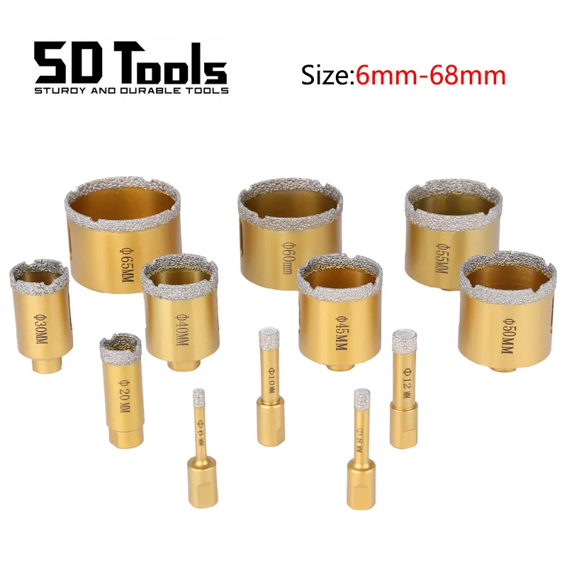 M10 Thread Vacuum zed Dry  Drilling Core Bits Ceic Tile Hole Saw Granite Marble  - £31.99 GBP