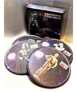 1997 PEPSI x Star Wars Trilogy Edition Metal Coaster w/ Cork Backing Set... - £29.63 GBP