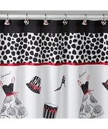 COSMO Fashion Chic Shoes Purses Dresses Hats Whi Pink Blk Shower Curtain... - $51.93 CAD