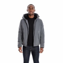 Michael Kors Men&#39;s Soft Shell Sherpa-Lined Hooded Grey, XL, NEW W TAG - £124.74 GBP