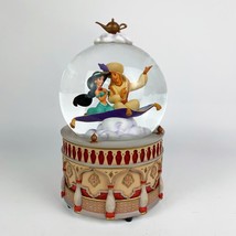 Disney Aladdin Jasmine Snowglobe Music Box A Whole New World Disneystore - £282.98 GBP