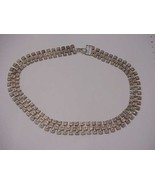 Ladies Vintage Estate Wide Heavy  Silverplate   Chain Necklace, 1940s - $4,712.27 MXN