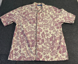 Vintage OP Ocean Pacific Men&#39;s Hawaiian Floral Short Sleeved Shirt Size XL - £15.44 GBP