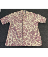 Vintage OP Ocean Pacific Men&#39;s Hawaiian Floral Short Sleeved Shirt Size XL - £15.64 GBP