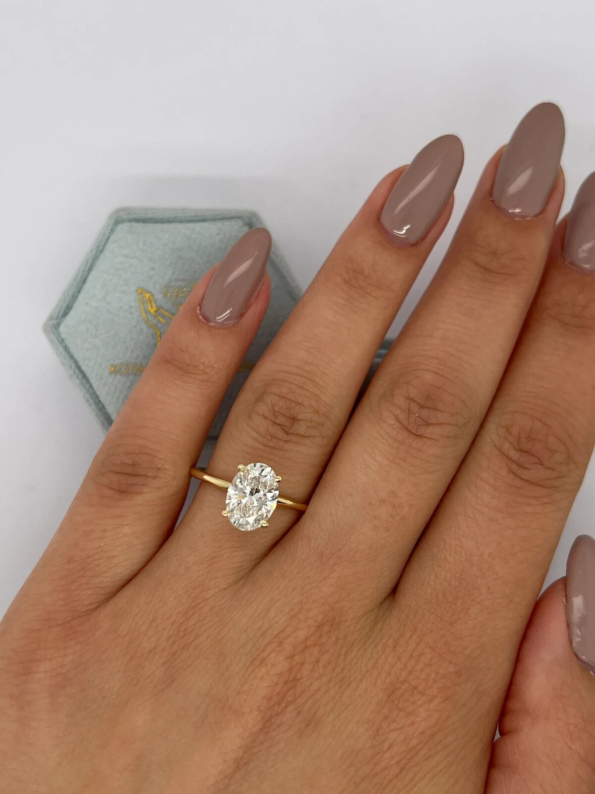 Lab Grown 2.00 Carat IGI Certified D Color VVS2 Clarity Oval Cut Diamond Ring Item image 7