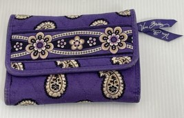 VERA BRADLEY Simply  Violet Trifold  Purple  Paisley  Wallet - £8.83 GBP