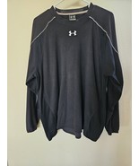 Under Armour Fleece Athletic Pullover Shirt Men&#39;s Size L Black Long Sleeve - $17.76 CAD