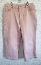 Gloria Vanderbilt All Around Slimming Effect Women&#39;s Pink Denim Capris S... - $19.68