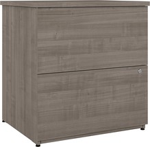 Bestar Logan 2 Drawer Lateral File Cabinet In Silver Maple, 28W - £168.27 GBP