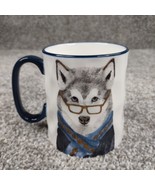 Signature Housewares Hipster Animal Mug HUSKY DOG or WOLF in Glasses Cof... - £10.38 GBP