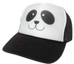 Panda Bear Face Trucker Hat Mesh Hat Snapback Hat Animal Hat - £19.54 GBP