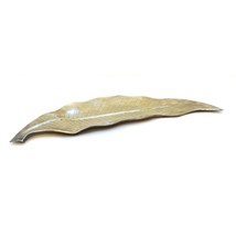 Vintage Silver Plate Modern Art Leaf Shaped Serving Tray, HBC EP Brass India 18&quot; - £15.46 GBP