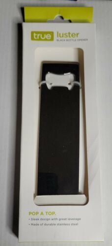 True Luster Black Bottle Opener Stainless Steel - $4.95