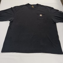 Carhartt Original Fit Men's Black Cotton Long Sleeve Graphic T-Shirt Size 2XL  image 14