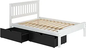 Donco Kids Contempo Bed, Full, White/Black - £473.31 GBP