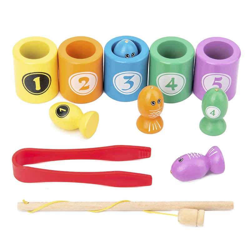 Children&#39;s Wooden Toys Montessori Early Learning Cognitive Color Classification - £9.49 GBP